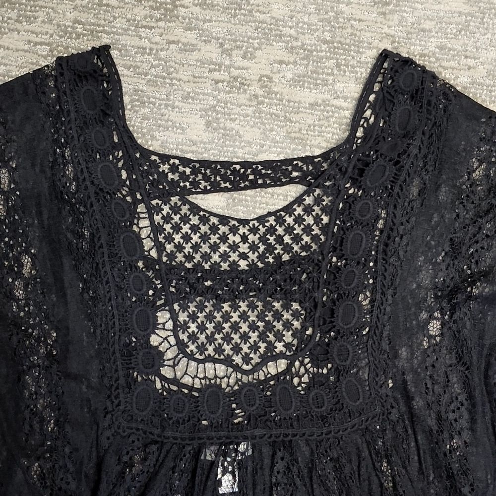 Cato brand black lace tunic - Picture 6 of 9
